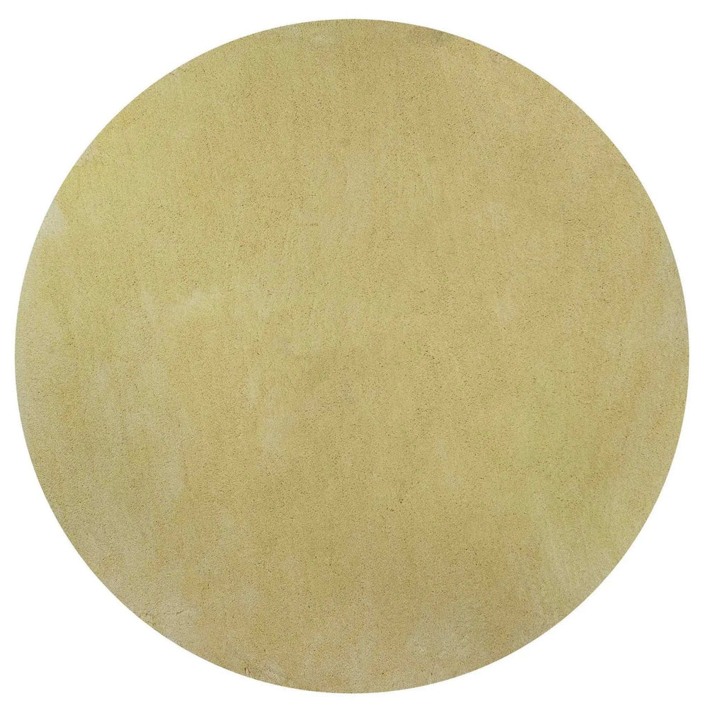 8' Canary Yellow Round Indoor Shag Rug - Homeroots - Flyclothing LLC