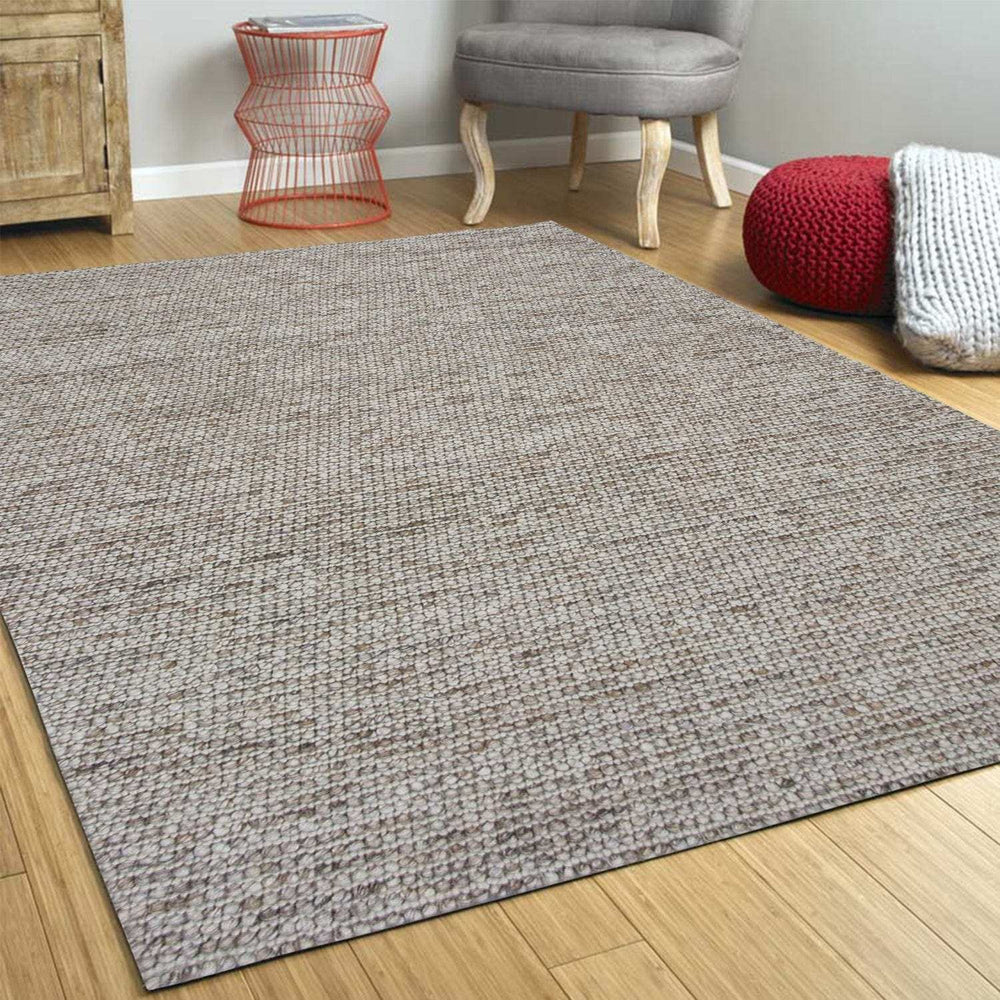 5' X 7' Natural Wool Boucle Berber Style Area Rug - Homeroots - Flyclothing LLC