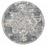 7' Round Polyester Ivory Area Rug - Homeroots - Flyclothing LLC