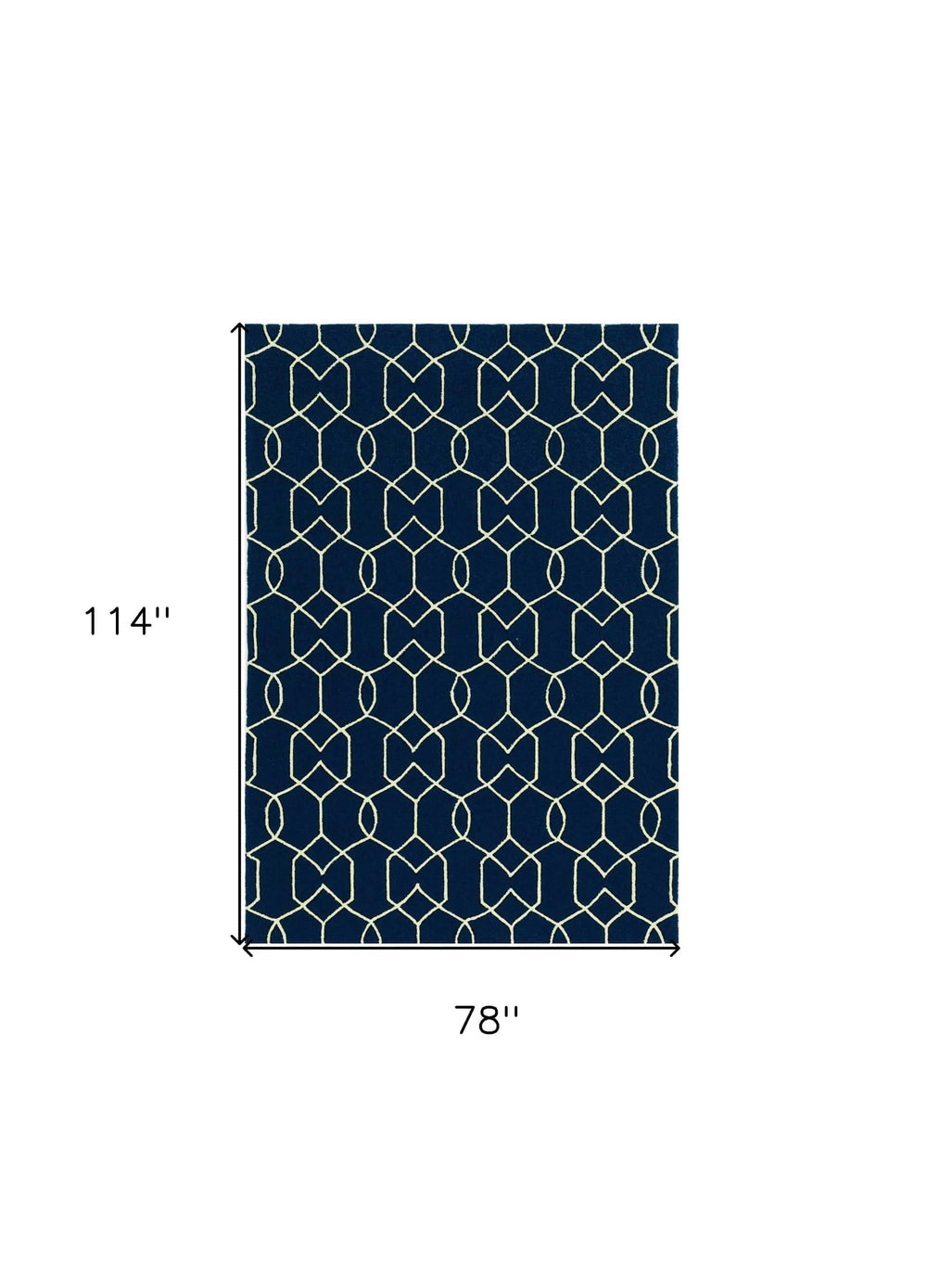 7' X 10' Blue Moroccan Indoor Outdoor Area Rug - Homeroots - Flyclothing LLC
