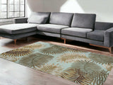 5' X 8' Wool Aqua Area Rug - Homeroots - Flyclothing LLC
