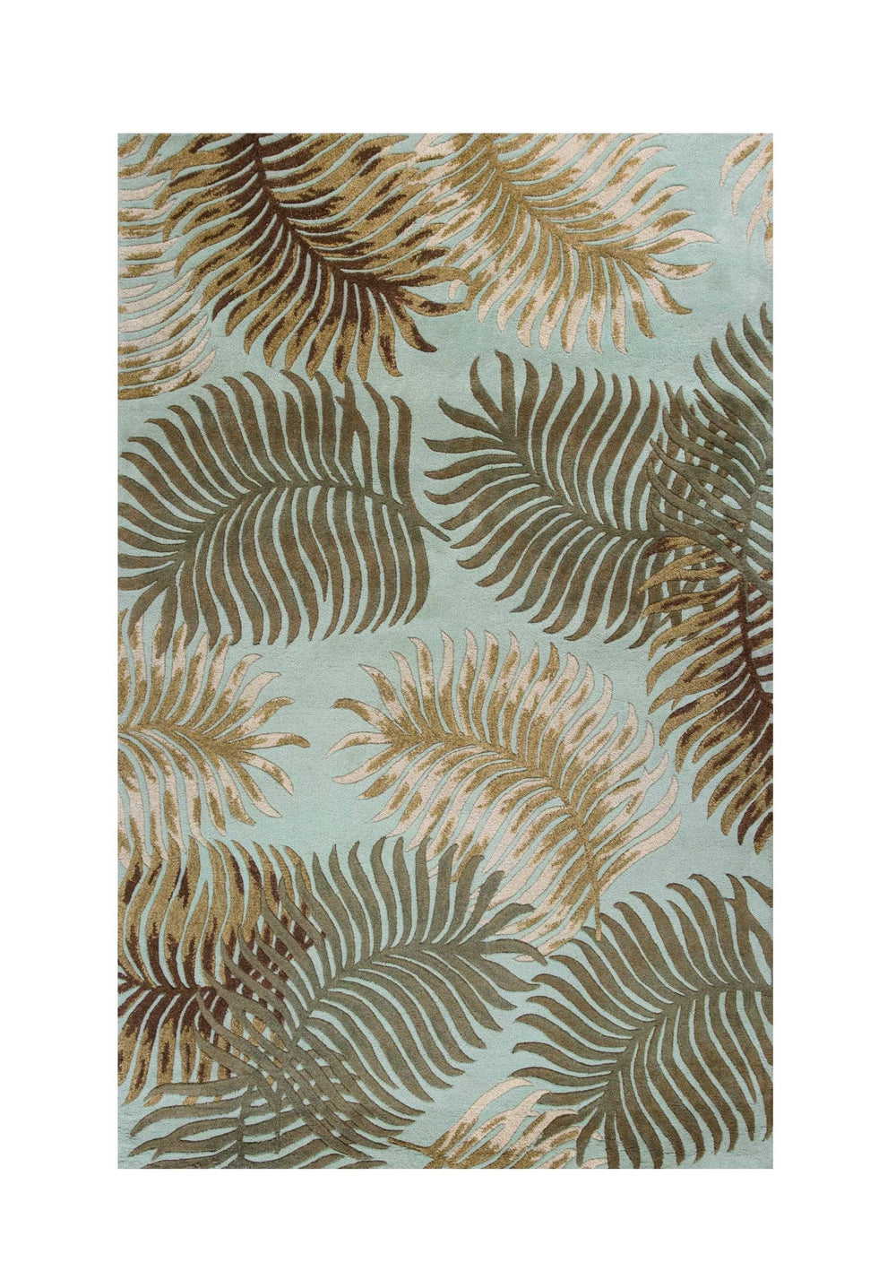 5' X 8' Wool Aqua Area Rug - Homeroots - Flyclothing LLC