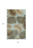 5' X 8' Wool Aqua Area Rug - Homeroots - Flyclothing LLC