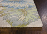 5' X 8' Wool Ivory Or Blue Area Rug - Homeroots - Flyclothing LLC