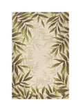 5' X 8' Ivory Hand Tufted Bordered Tropical Leaves Indoor Area Rug - Homeroots - Flyclothing LLC