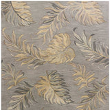 5' X 8' Grey Hand Tufted Tropical Palms Indoor Area Rug - Homeroots - Flyclothing LLC