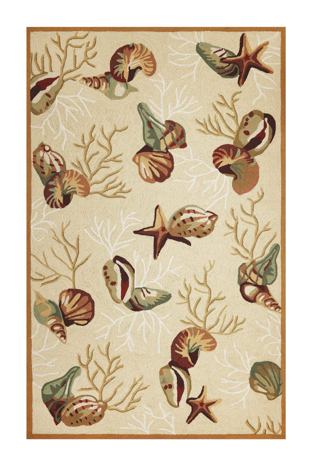 7' X 9' Polyester Beige Area Rug - Homeroots - Flyclothing LLC