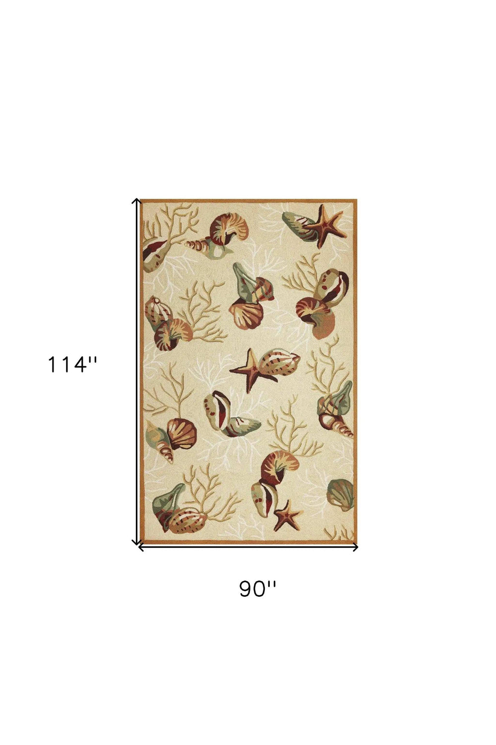 7' X 9' Polyester Beige Area Rug - Homeroots - Flyclothing LLC