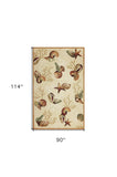 7' X 9' Polyester Beige Area Rug - Homeroots - Flyclothing LLC