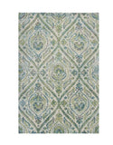 7' X 10' Polypropylene Ivory Or Teal Area Rug - Homeroots - Flyclothing LLC