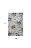 7' X 10' Blue and Gray Area Rug - Homeroots - Flyclothing LLC