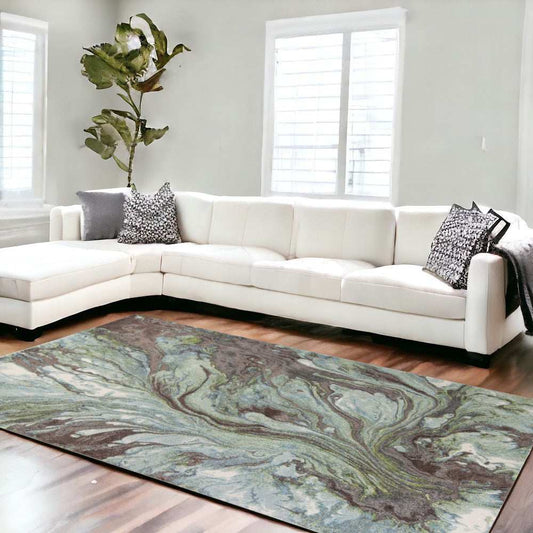 7' X 10' Seafoam Area Rug - Homeroots - Flyclothing LLC