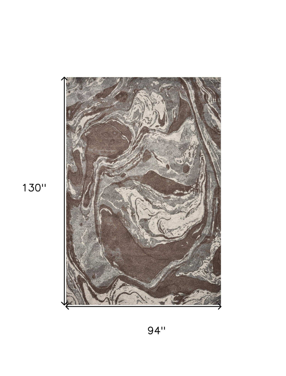 7' X 10' Polypropylene Mocha Area Rug - Homeroots - Flyclothing LLC