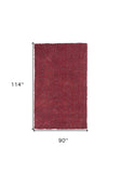 8' X 10' Red Heather Indoor Shag Rug - Homeroots - Flyclothing LLC