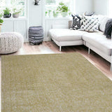8' X 10' Yellow Heather Indoor Shag Rug - Homeroots - Flyclothing LLC
