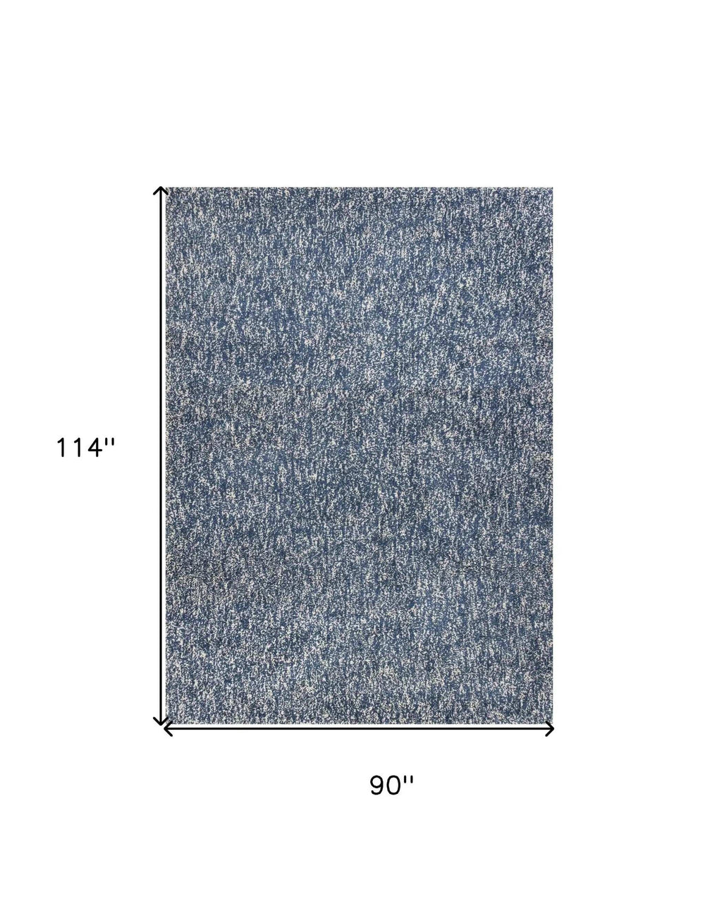 8' X 10' Polyester Indigo Or Ivory Heather Area Rug - Homeroots - Flyclothing LLC