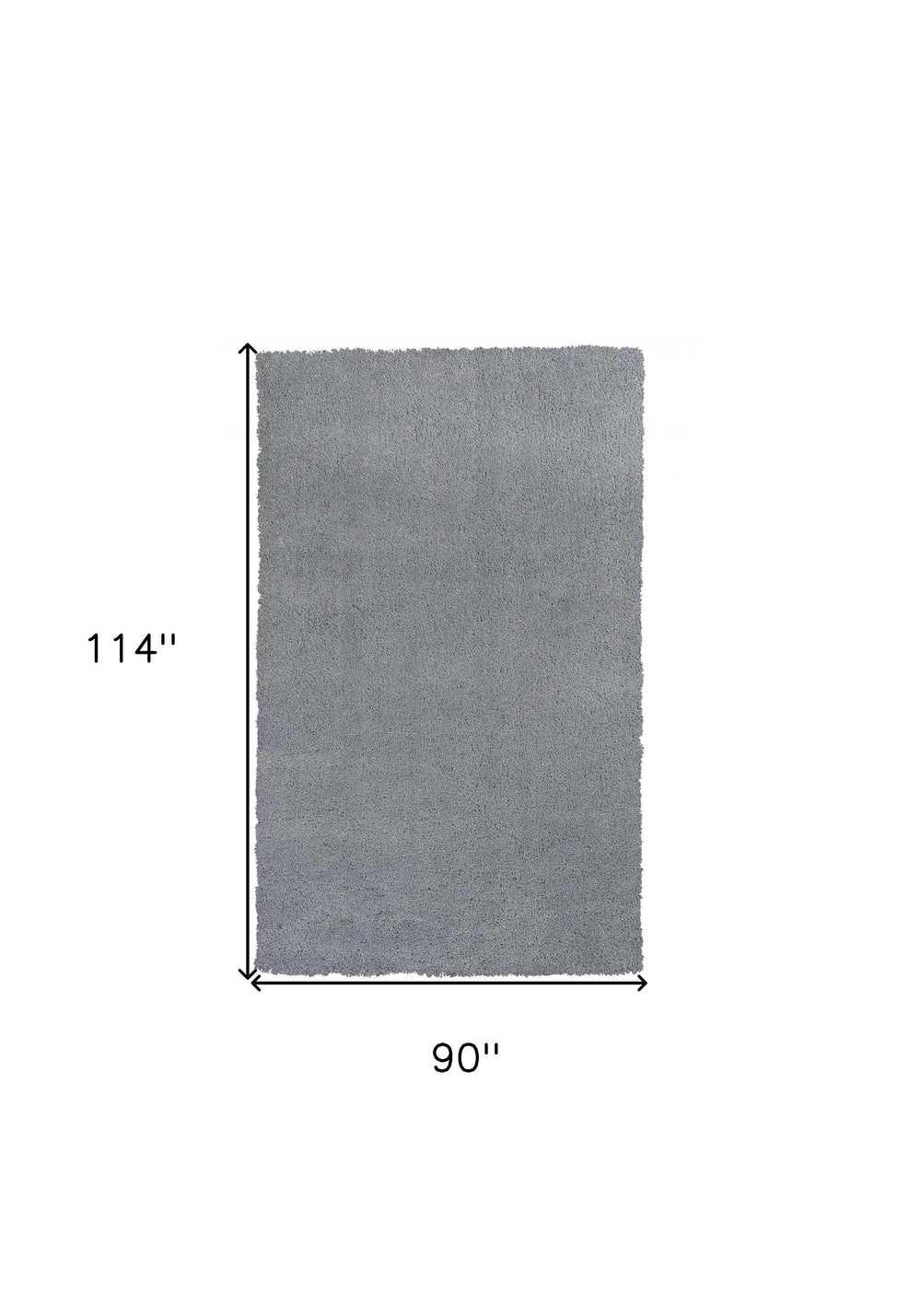 8' X 10' Grey Indoor Shag Rug - Homeroots - Flyclothing LLC