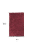 8' X 10' Polyester Red Area Rug - Homeroots - Flyclothing LLC