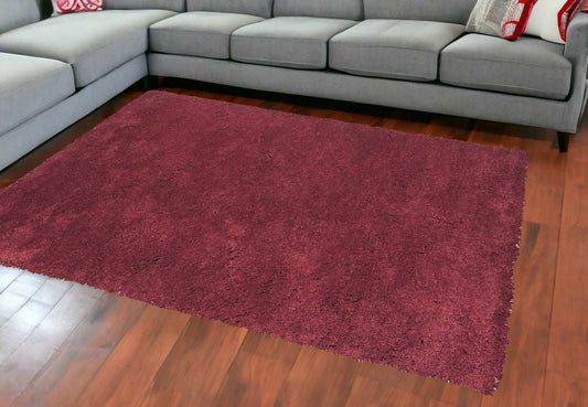 8' X 10' Polyester Red Area Rug - Homeroots - Flyclothing LLC