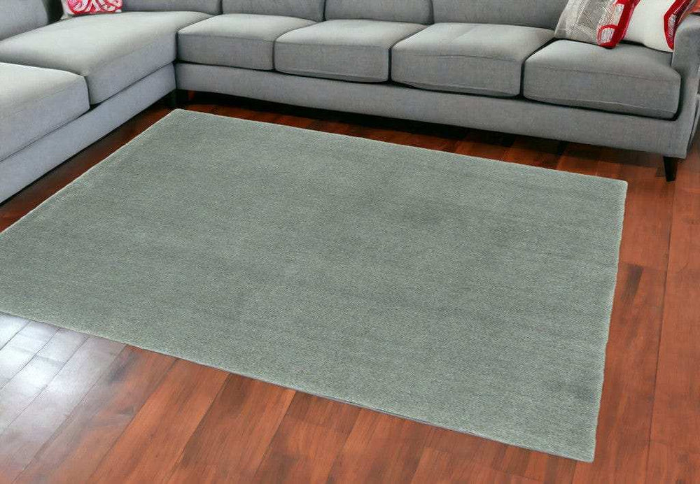 8' X 10' Slate Blue Indoor Shag Rug - Homeroots - Flyclothing LLC