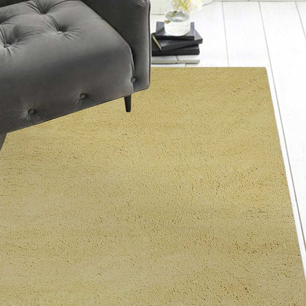 8' X 10' Polyester Canary Yellow Area Rug - Homeroots - Flyclothing LLC