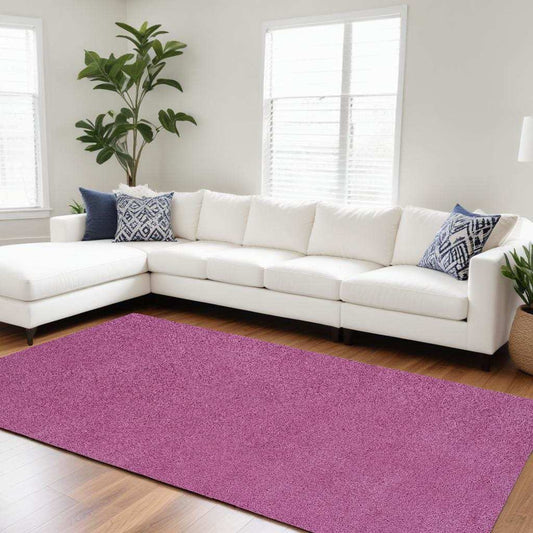 8' X 10' Hot Pink Hand Woven Area Rug - Homeroots - Flyclothing LLC