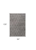 8' X 11' Grey Machine Woven Geometric Indoor Area Rug - Homeroots - Flyclothing LLC