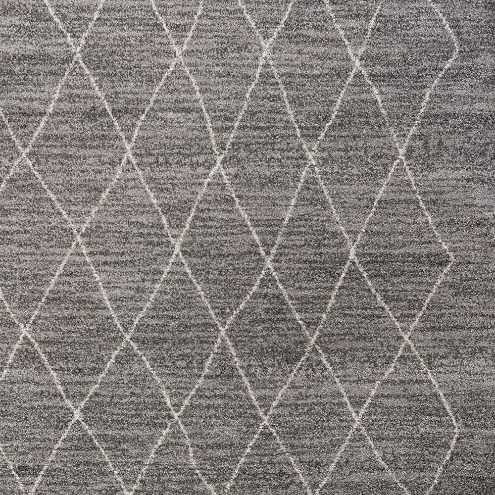 8' X 11' Grey Machine Woven Geometric Indoor Area Rug - Homeroots - Flyclothing LLC