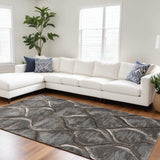 7' X 10' Polypropylene Charcoal Area Rug - Homeroots - Flyclothing LLC