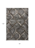 7' X 10' Polypropylene Charcoal Area Rug - Homeroots - Flyclothing LLC