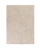 8' X 10' Ivory and Gray Wool Geometric Hand Tufted Area Rug - Homeroots - Flyclothing LLC