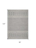8' X 10' Wool Grey Area Rug - Homeroots - Flyclothing LLC