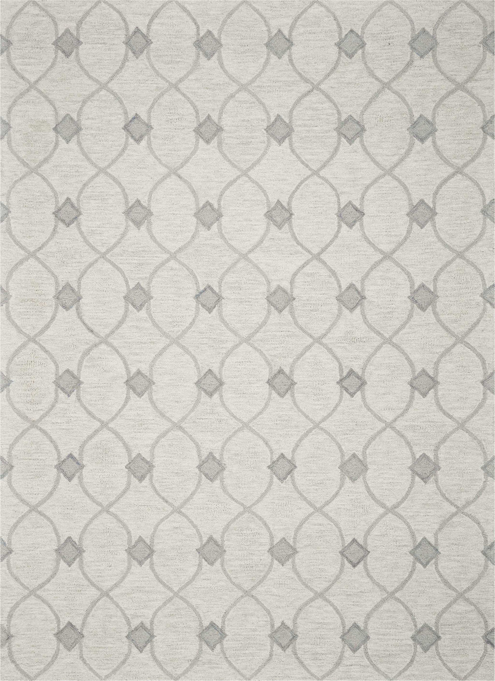 8' X 10' Ivory Hand Tufted Ogee Indoor Area Rug - Homeroots - Flyclothing LLC