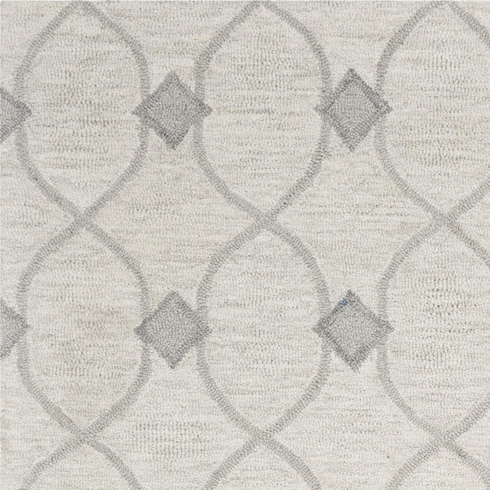 8' X 10' Ivory Hand Tufted Ogee Indoor Area Rug - Homeroots - Flyclothing LLC