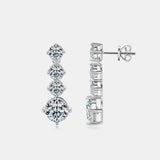 4 Carat Moissanite 925 Sterling Silver Earrings - Trendsi - Flyclothing LLC