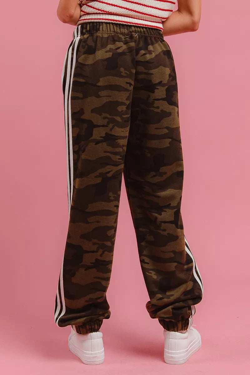 BiBi Side Lines Camouflage Track Pants - Trendsi - Flyclothing LLC
