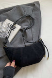 PU Leather Strap Suede Shoulder Bag - Trendsi - Flyclothing LLC