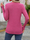 Decorative Button Round Neck Long Sleeve T-Shirt - Trendsi - Flyclothing LLC