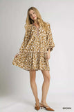 Umgee Leopard Print Tiered Mini Dress - Trendsi - Flyclothing LLC