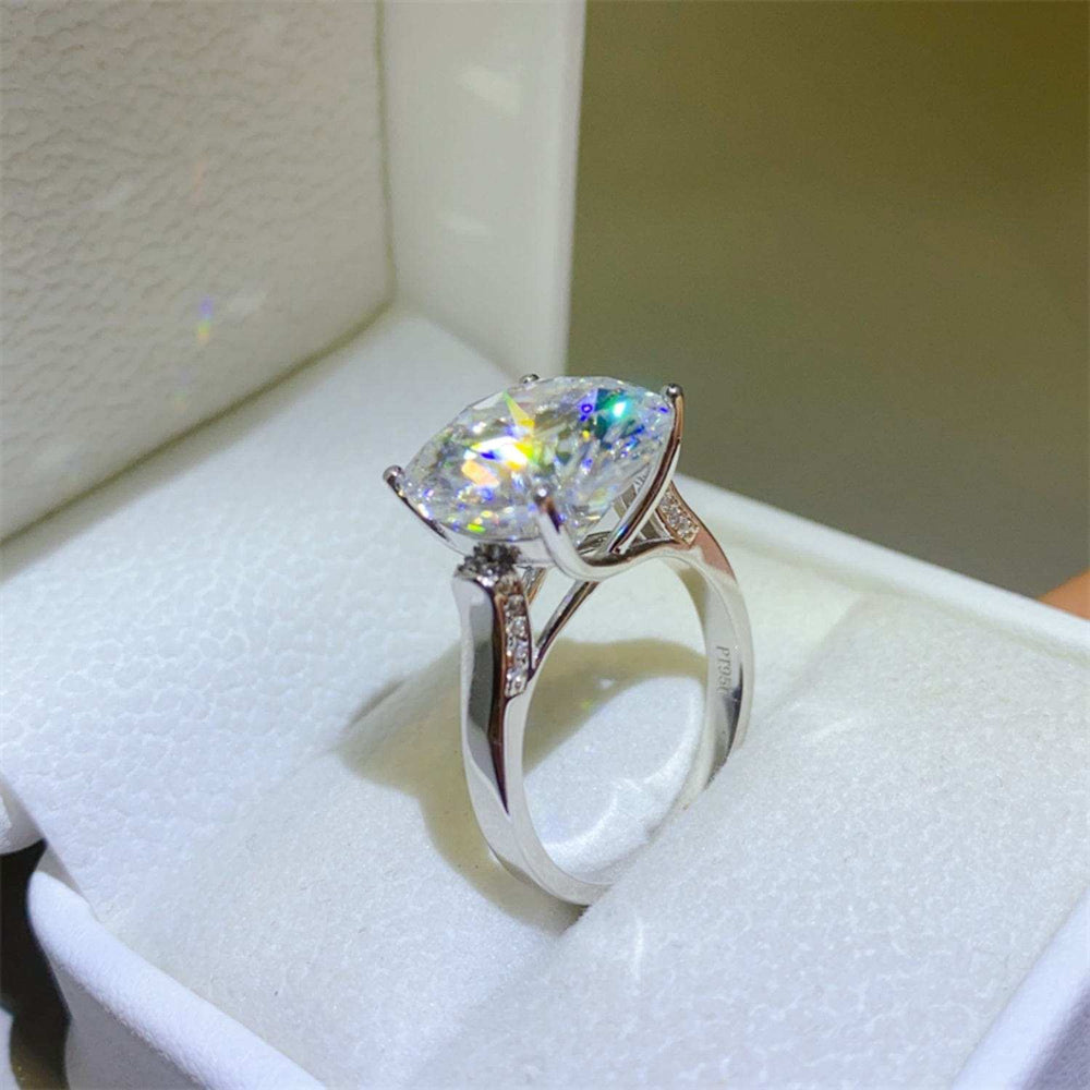 10 Carat Moissanite 925 Sterling Silver Ring - Trendsi - Flyclothing LLC