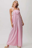 BiBi Lace Edge Detail Wide Leg Overall - Trendsi - Flyclothing LLC