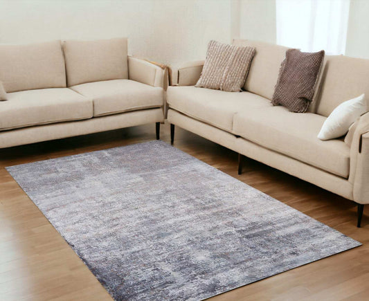 5' X 7' Viscose Slate Area Rug - Homeroots - Flyclothing LLC