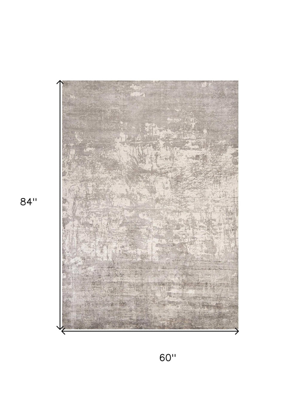 5' X 7' Beige Hand Loomed Abstract Brushstroke Indoor Area Rug - Homeroots - Flyclothing LLC