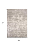 5' X 7' Beige Hand Loomed Abstract Brushstroke Indoor Area Rug - Homeroots - Flyclothing LLC