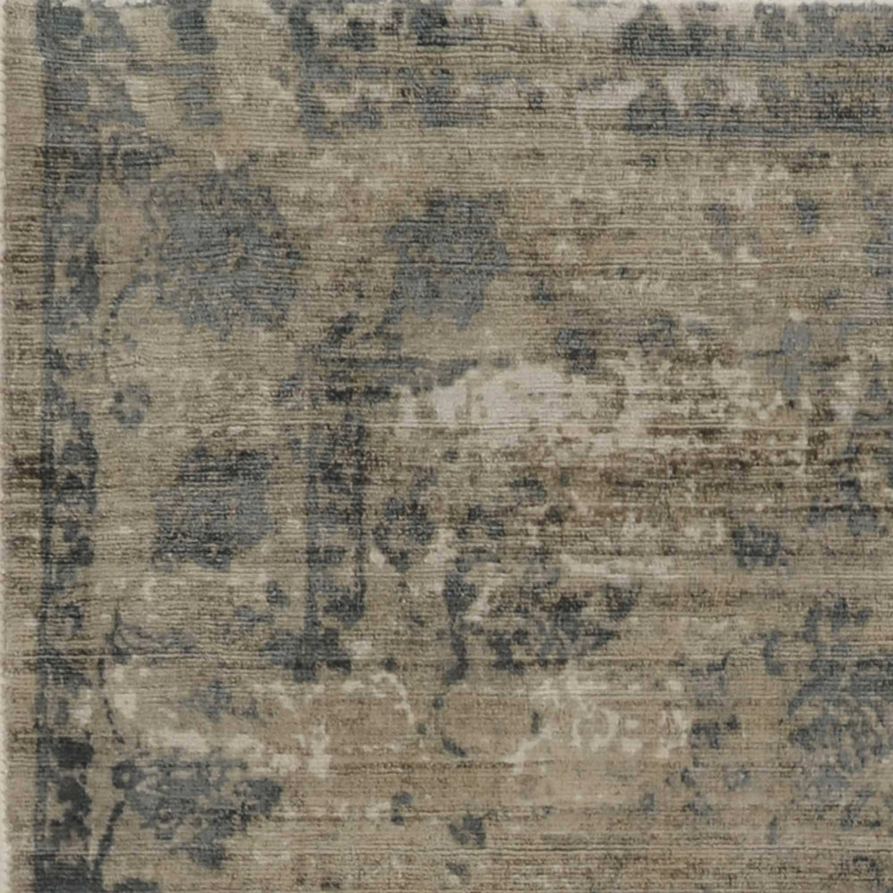5' X 7' Viscose Sand Or Blue Area Rug - Homeroots - Flyclothing LLC