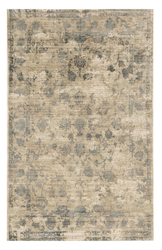 5' X 7' Viscose Sand Or Blue Area Rug - Homeroots - Flyclothing LLC