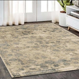 5' X 7' Viscose Sand Or Blue Area Rug - Homeroots - Flyclothing LLC
