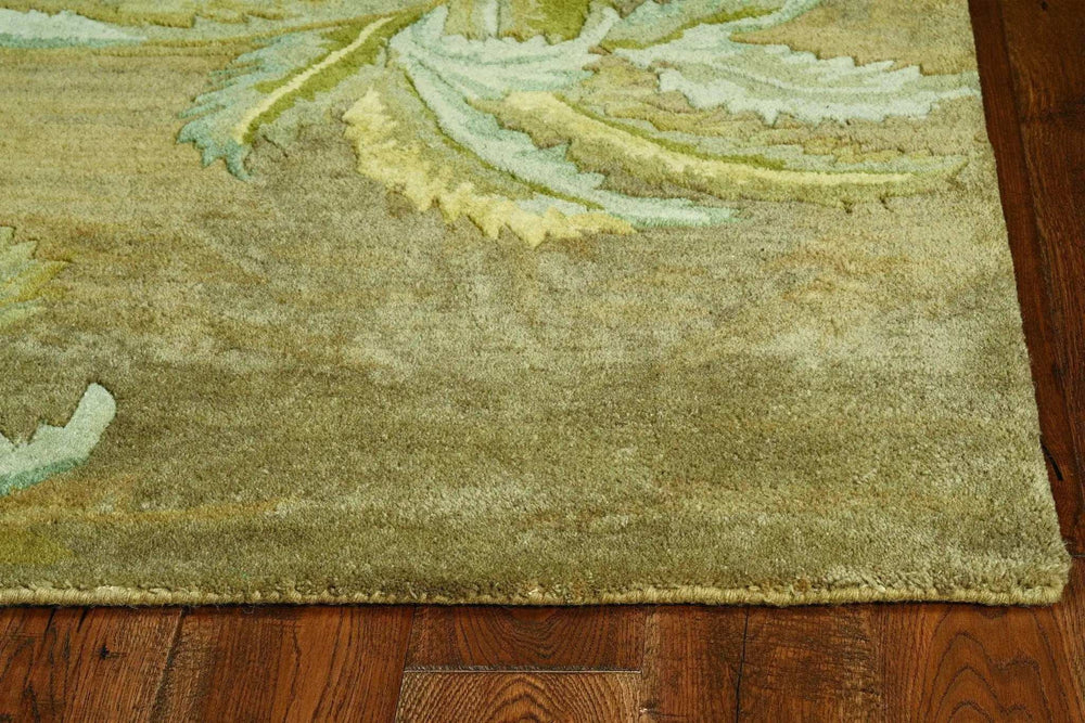 5' X 8' Wool Moss Area Rug - Homeroots - Flyclothing LLC