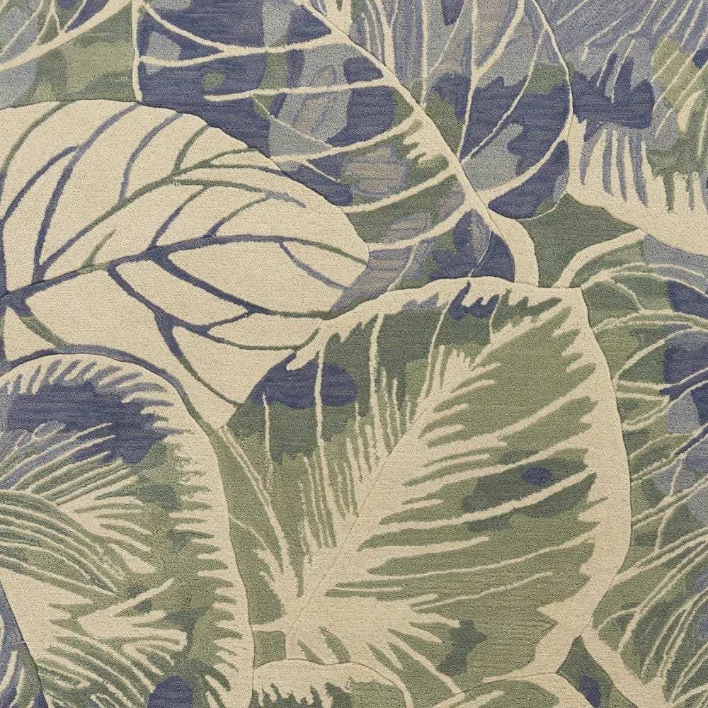 5' X 8' Blue Green Hand Tufted Caladium Indoor Area Rug - Homeroots - Flyclothing LLC