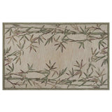 5' X 8' Ivory Hand Tufted Bordered Bamboo Indoor Area Rug - Homeroots - Flyclothing LLC